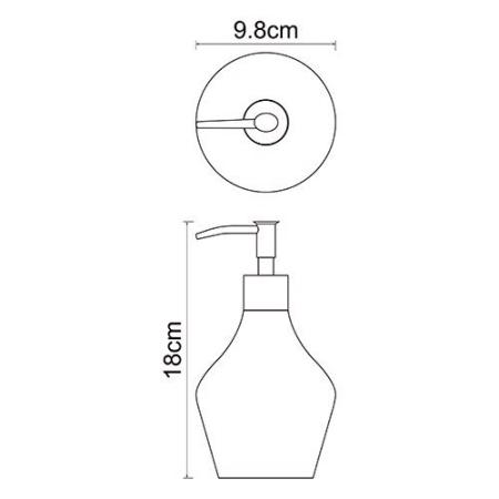 Дозатор Wasserkraft Dinkel K-4699 для жидкого мыла, 420 ml