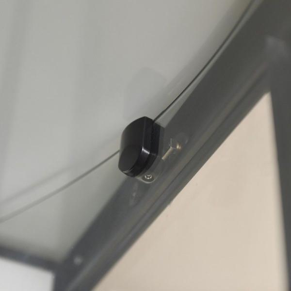 Душевая кабина Esbano 80x80 черный профиль полукруг стекло прозрачное ESKBB80CR