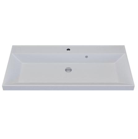 Раковина кварцевая Uperwood Classic Quartz 100 см, белая матовая, жасмин
