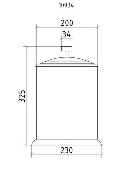 Ведро для мусора стекло Boheme Royal Cristal 10934-BR-B бронза с черными кристаллами