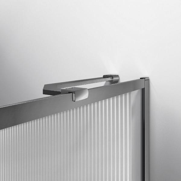 Душевая шторка Vincea VSB-41700FLGM, 700*1400, вороненая сталь, стекло рифленое