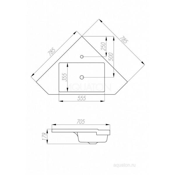 Раковина Aquaton Кантара белая 1A715331AN010