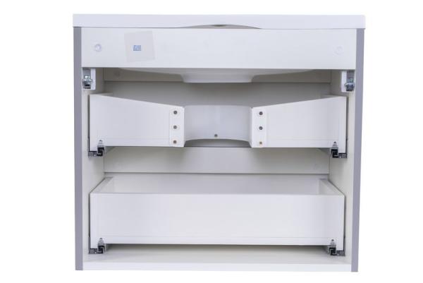 Тумба под раковину Style line El Fante подвесная Бергамо мини 60 (2 ящ.) Люкс антискрейтч серый, PLUS