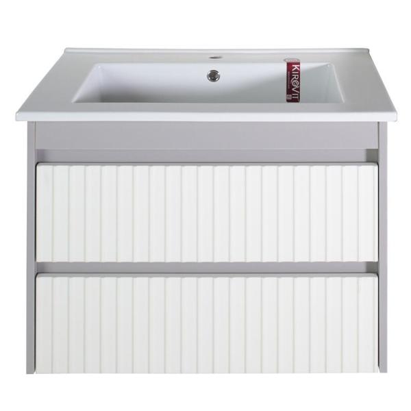 Тумба ASB-Mebel Мирано 75 Слоновая кость/Шиншилла серая