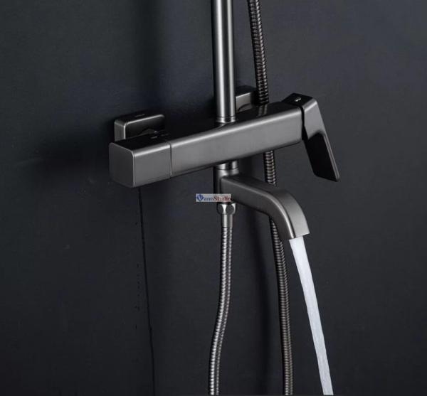 Душевая система Gappo G2418-29 с изливом оружейная сталь