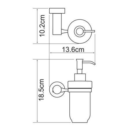 Дозатор жидкого мыла WasserKraft Donau K-9499 хром
