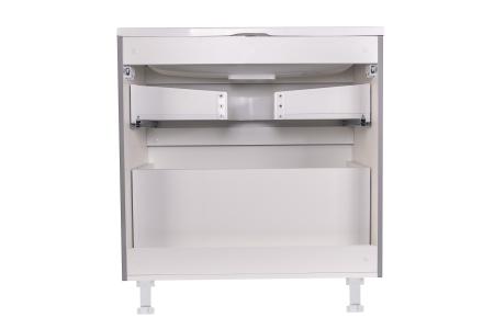 Тумба напольная Style Line Бергамо мини 90 (2 ящ.) Люкс антискрейтч серый, PLUS
