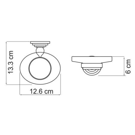 Мыльница WasserKraft Ammer K-7029 стеклянная хром матовый
