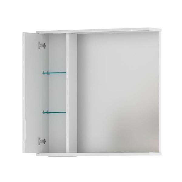 Зеркало-шкаф Volna Adel 70 левый белый глянец