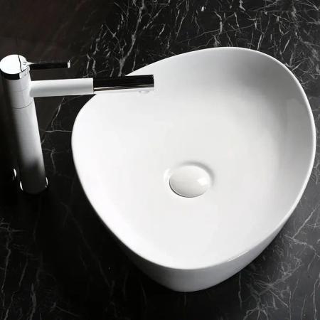 Раковина Cerutti SPA CR0021C накладная, белая, треугольная 500х400х160