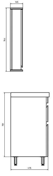 Тумба ASB-Mebel Марко 60-2.2 напольная белый/дуб золотой