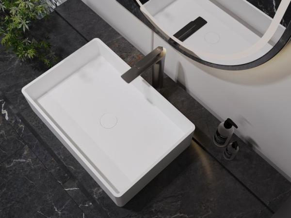 Раковина NT BAGNO NT411 Retta 600x400 искусственный камень белый матовый