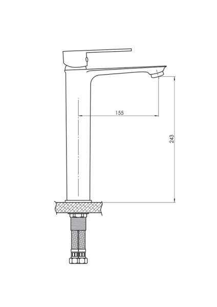Смеситель для раковины GPD PROVIDO MSL155 хром