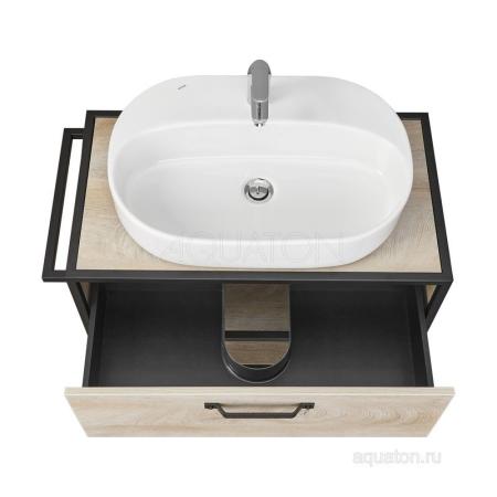 Тумба под раковину AQUATON Лофт Фабрик 80 дуб эндгрейн 1A242401LTDU0
