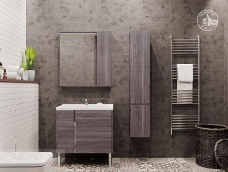 Зеркальный шкаф AQUATON Стоун 80 грецкий орех 1A228302SXC80