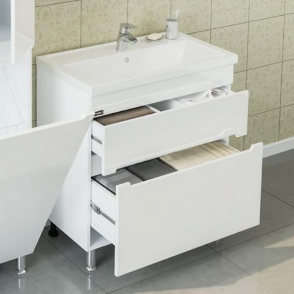 Тумба под раковину СаНта Лондон 80 224007л, напольная (2 ящ.)