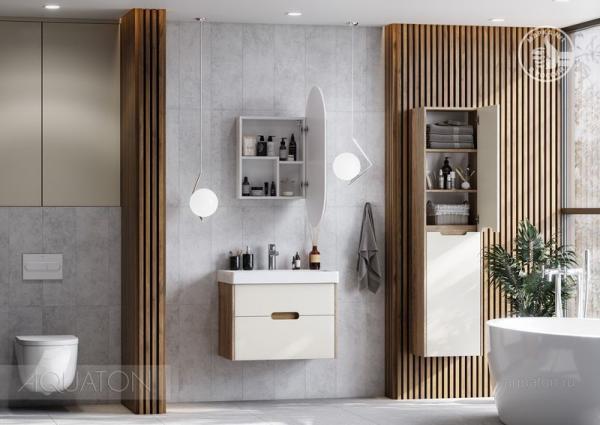 Зеркальный шкаф AQUATON Оливия 1A254502OL010