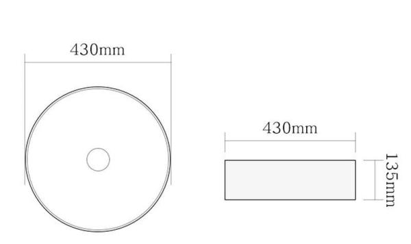 Раковина SantiLine SL-7010 43x43 на столешницу керамическая Серебро