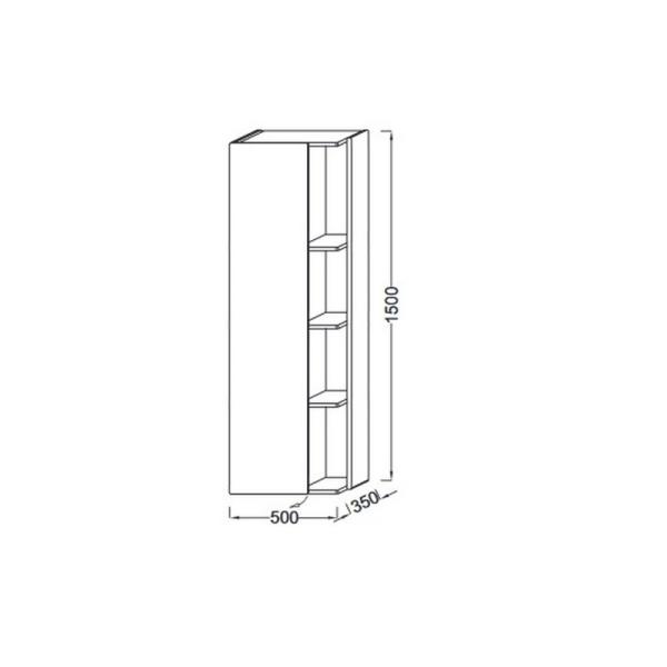 Пенал Jacob Delafon TERRACE EB1179G-274 50 см левый черный