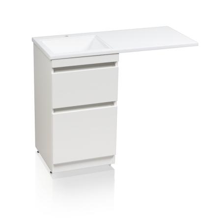 Тумба под раковину Elfante Даллас 110 напольная, Люкс белая, PLUS