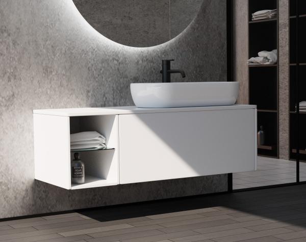 Тумба SANVIT Оскар 120 подвесная Белый без раковины