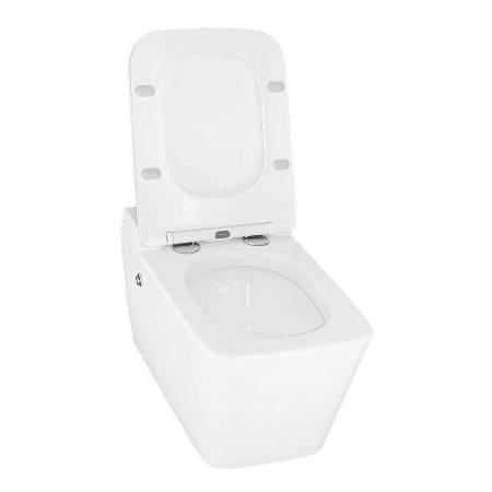 Унитаз импульсный Azario AZ-101C подвесной 360х590х380, квадратный, быстросъемное сиденье микролифт, монтажная рама в комплекте