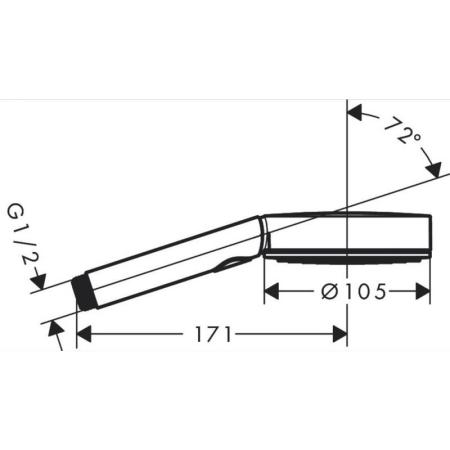 Hansgrohe 24170670 Pulsify 105 Rel U'S Душевой набор 900 матовый черный