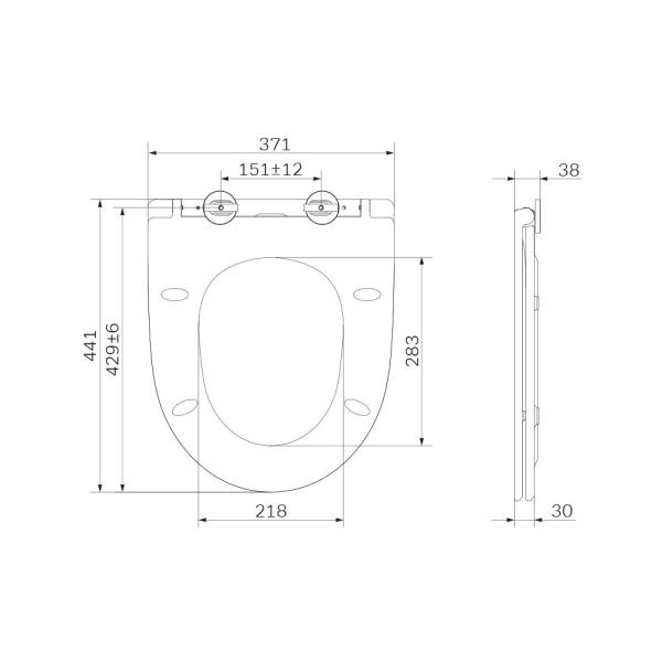 Сиденье для унитаза быстросъемное с микролифт AM.PM Awe C117853WH белый