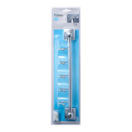 Планка с пятью крючками FIXSEN KVADRO FX-61305B-5, хром