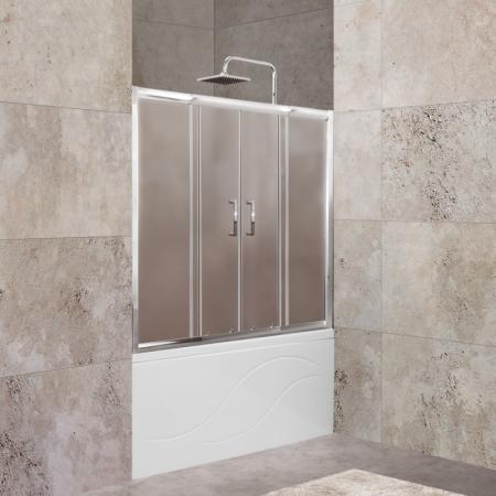 Шторка на ванну BelBagno UNIQUE 150-180 прозрачное стекло 5 мм профиль хром UNIQUE-VF-2-150/180-140-C-Cr