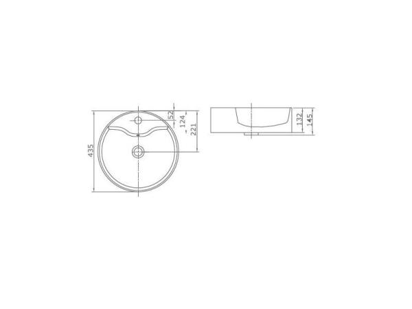 Раковина SSWW CL3076 на столешницу 44 см