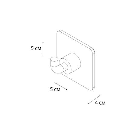Крючок для ванной FIXSEN SQUARE FX-93105, хром