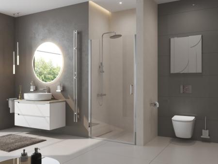 Душевая дверь BelBagno UNO 90 матовое стекло 5 мм профиль хром UNO-B-1-90-CH-Cr