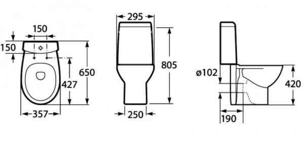 Унитаз (чаша) Roca Victoria Nord напольная 342ND7000