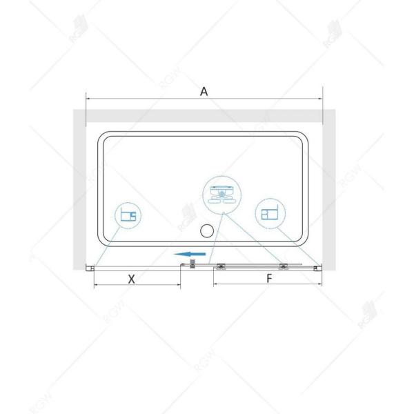 Душевая дверь RGW Classic CL-14B 120 см стекло прозрачное/профиль черный 32091412-14