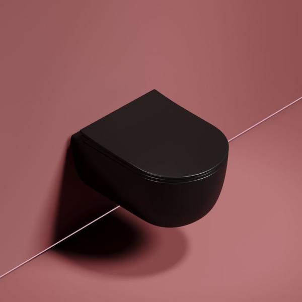 Унитаз Ceramicanova Modena CN6063MB Чёрный Матовый безободковый подвесной микролифт дюропласт