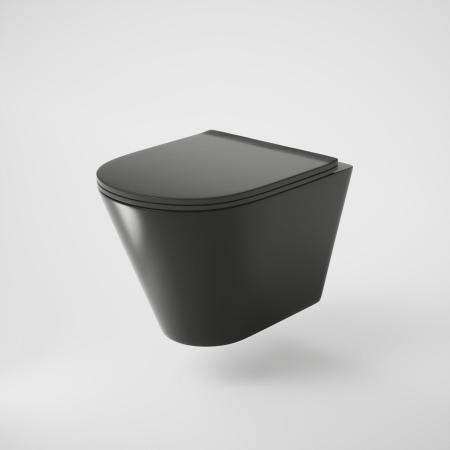 Унитаз Grossman GR-4477BMS (480*360*360) подвесной безободковый с тонкой крышкой, черный матовый