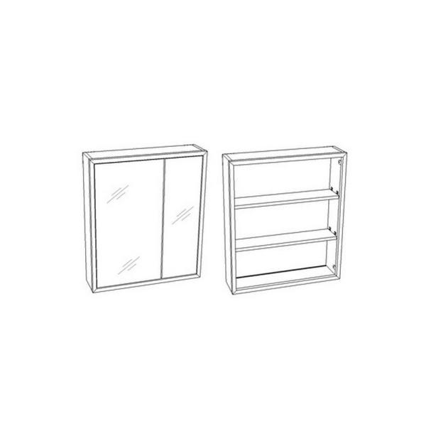 Зеркало-шкаф Corozo Айрон 70, черный/антик