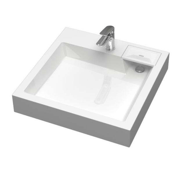 Раковина над стиральной машиной Uperwood Vission, 60*60 см, белая глянцевая