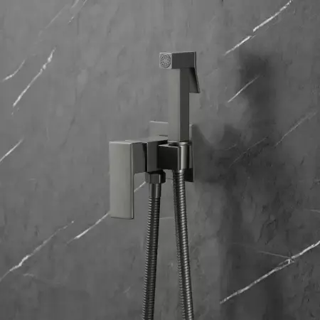 Смеситель с гигиеническим душем BOCH MANN RESIA GR CK-P11GR из латуни, с шлангом 120 см, серый