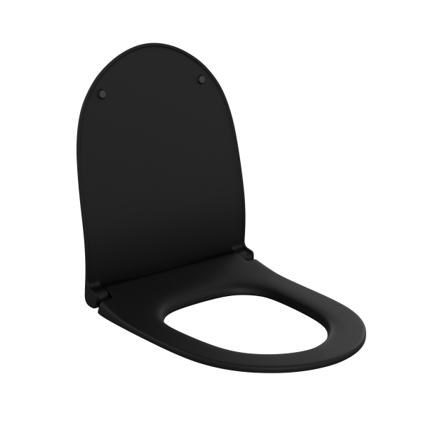Сиденье для унитаза VitrA Sento  120-483-009 круглое матовое черное дюропласт с микролифтом