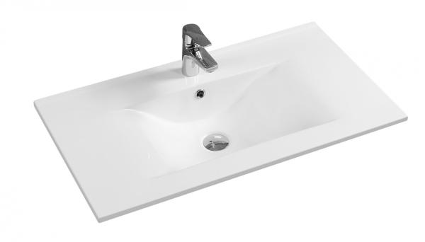 Раковина Gid NYJ807-75 76x47 встраиваемая сверху белая