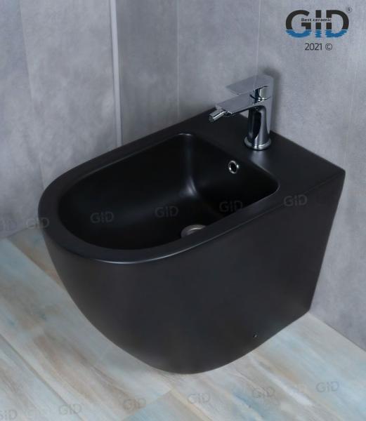 Биде Gid BDN-36BM 56 см напольное черный матовый