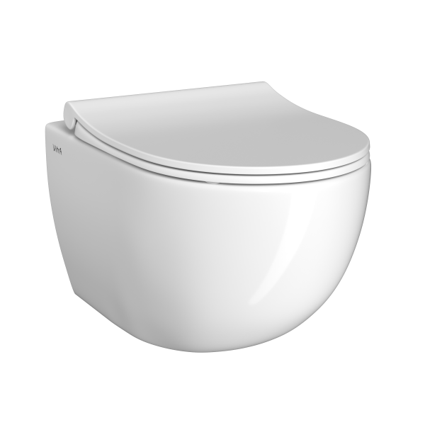 Инсталляция с унитазом VitrA Sento  9830B003-7212 комплект 4 в 1 с сиденьем микролифт безободковый цвет клавиши глянцевый хром