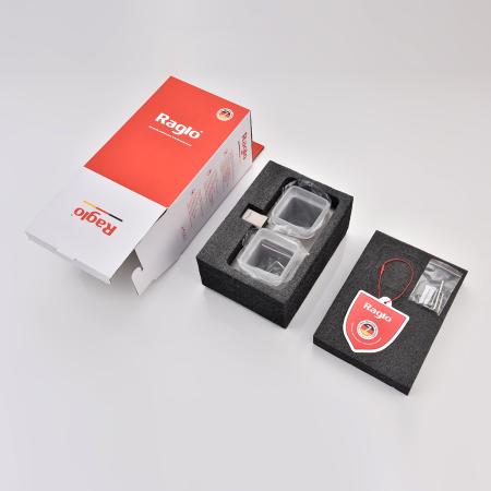 Стакан для ванной комнаты RAGLO R301.08.09, двойной, графит