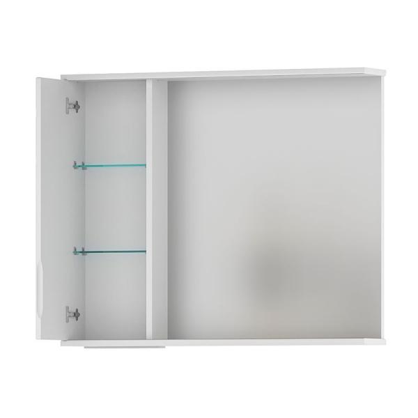 Зеркало-шкаф Volna Adel 80 левый белый глянец