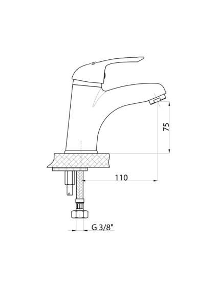 Смеситель для раковины GPD ADRIO MLT120 хром