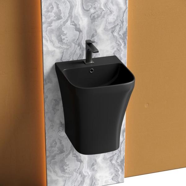 Раковина моноблок Ceramicanova DION CN6067MB черная матовая подвесная