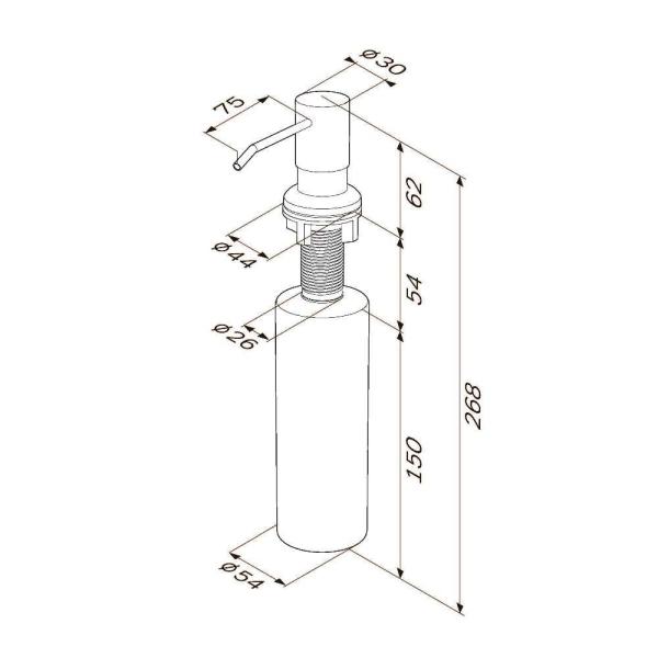 Диспенсер для кухонной мойки AM.PM X-Joy A8437122 черный