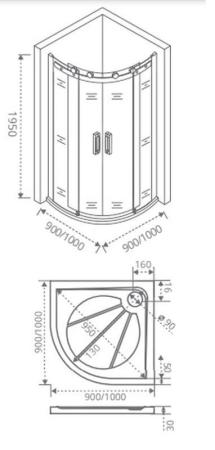 Душевой уголок GOOD DOOR ALTAIR R-TD-100-C-CH 100x100 прозрачное